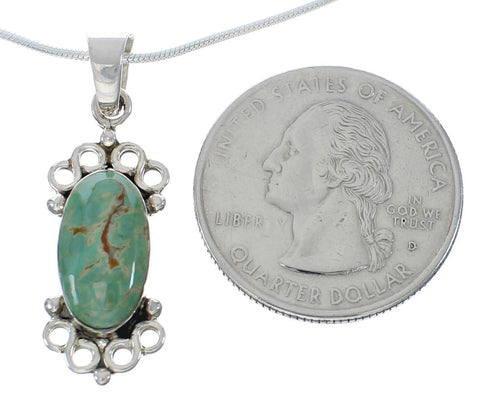 Sterling Silver Turquoise Southwestern Italian Snake Chain Necklace Set AX129065